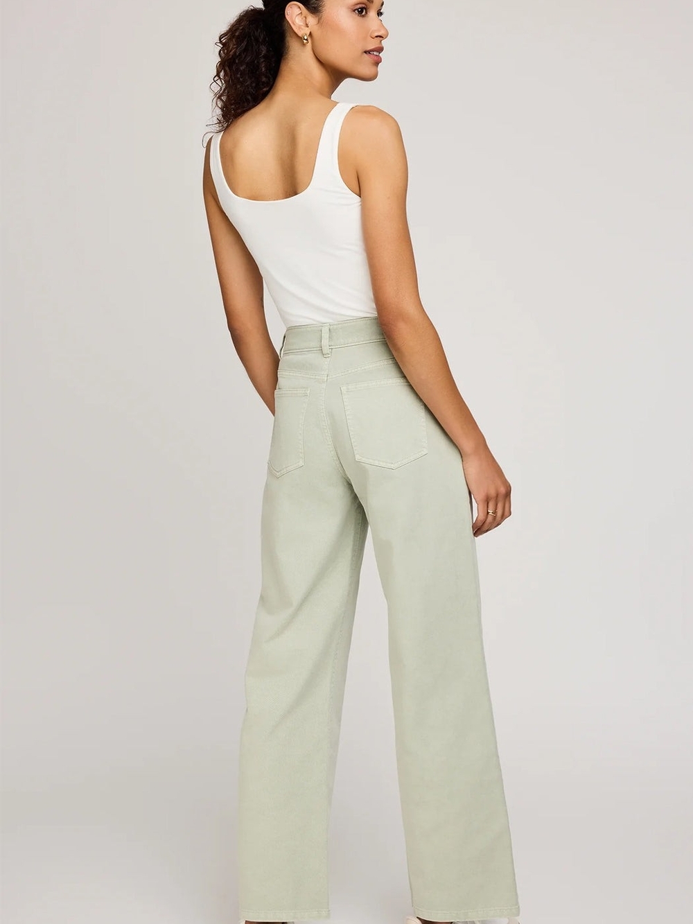 Gentle Fawn (Everett) Cactus Wide Leg High-Rise Jeans